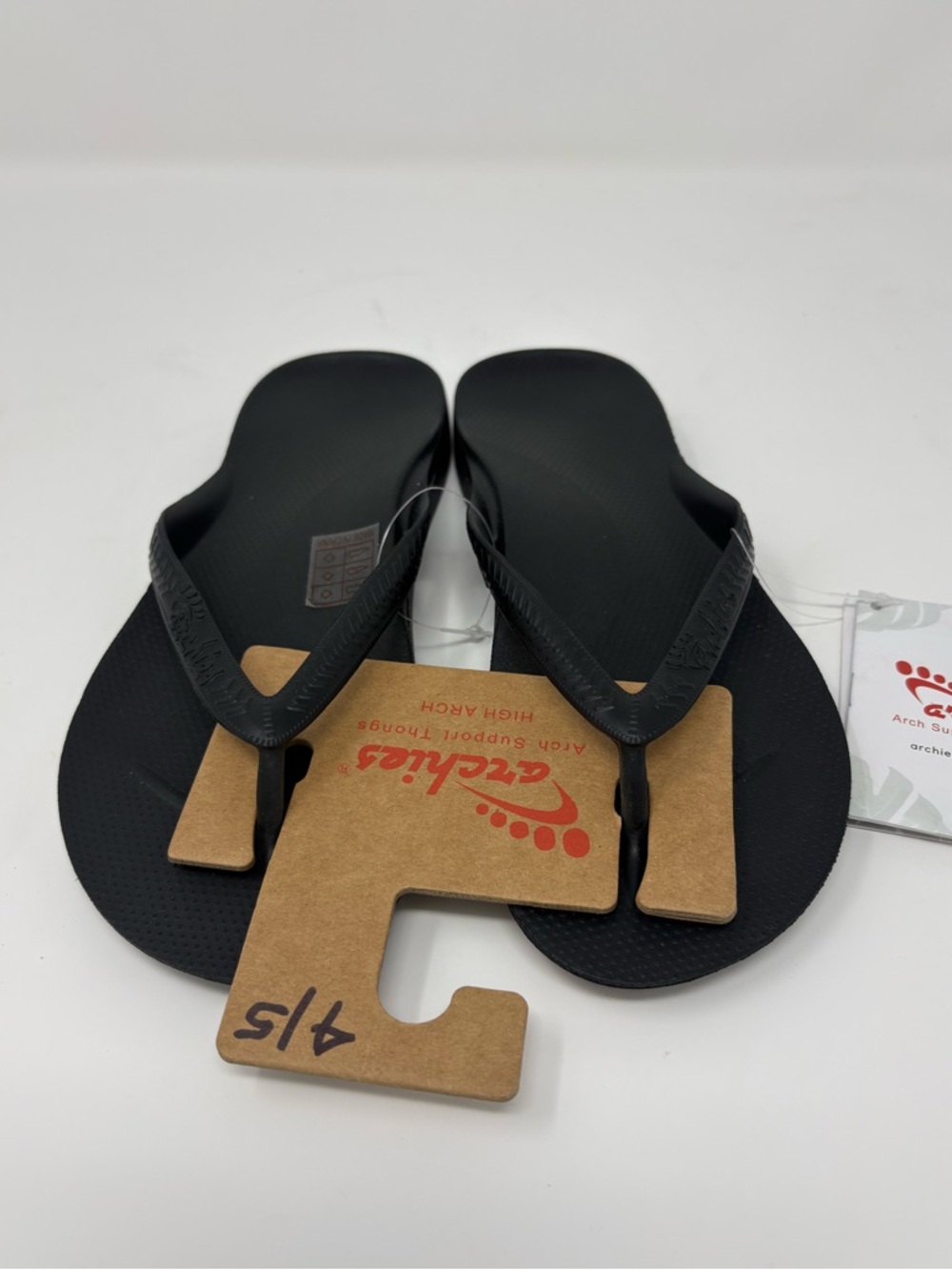 Archies Arch Support Black Flip flops Size W-5/ M-4 Beach